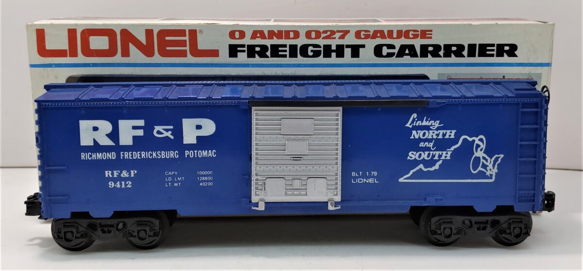Lionel 6-9412 O Gauge Richmond Fredericksburg & Potomac Boxcar LN/Box