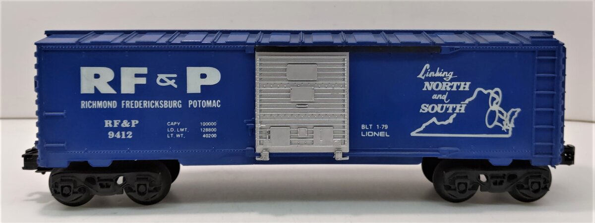 Lionel 6-9412 O Gauge Richmond Fredericksburg & Potomac Boxcar LN/Box
