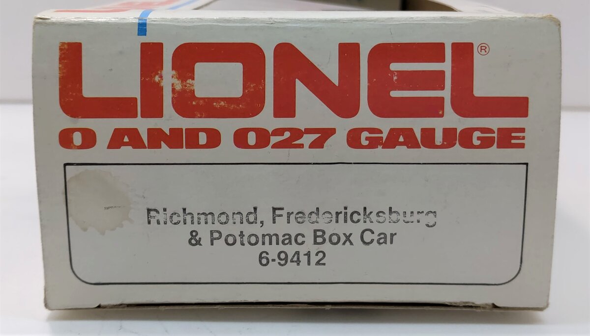 Lionel 6-9412 O Gauge Richmond Fredericksburg & Potomac Boxcar LN/Box