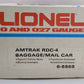 Lionel 6-8868 O Gauge Amtrak RDC-4 Powered Baggage/Mail Car #8868 LN/Box