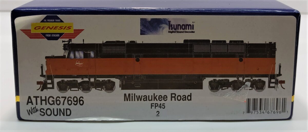 Athearn G67696 HO Milwaukee Road FP45 Diesel Locomotive #2 w/DCC & Sound