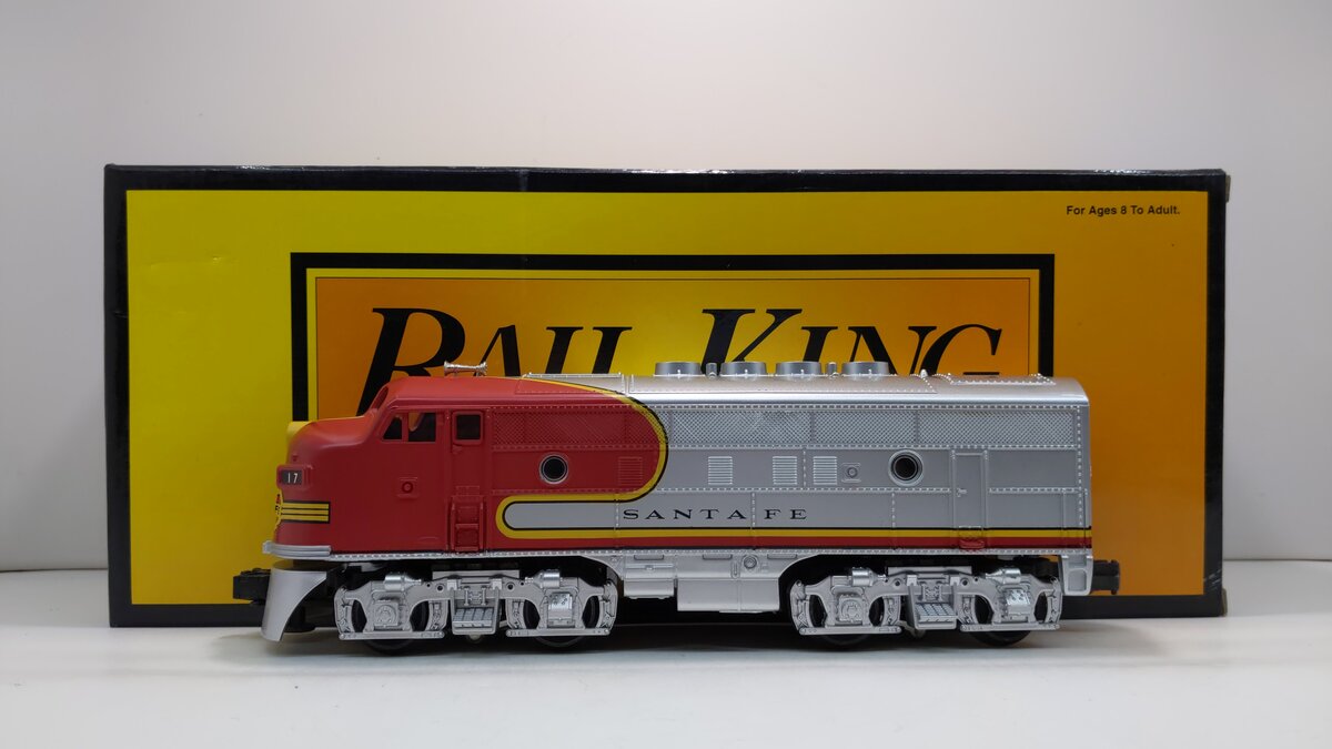 MTH 30-2137 O Gauge Santa Fe EMD F3 Non-Powered Diesel Locomotive #17 LN/Box