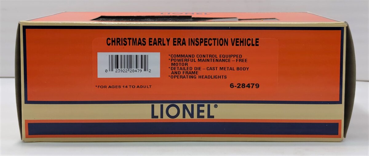 Lionel 6-28479 O Christmas Early Era Inspection Vehicle LN/Box