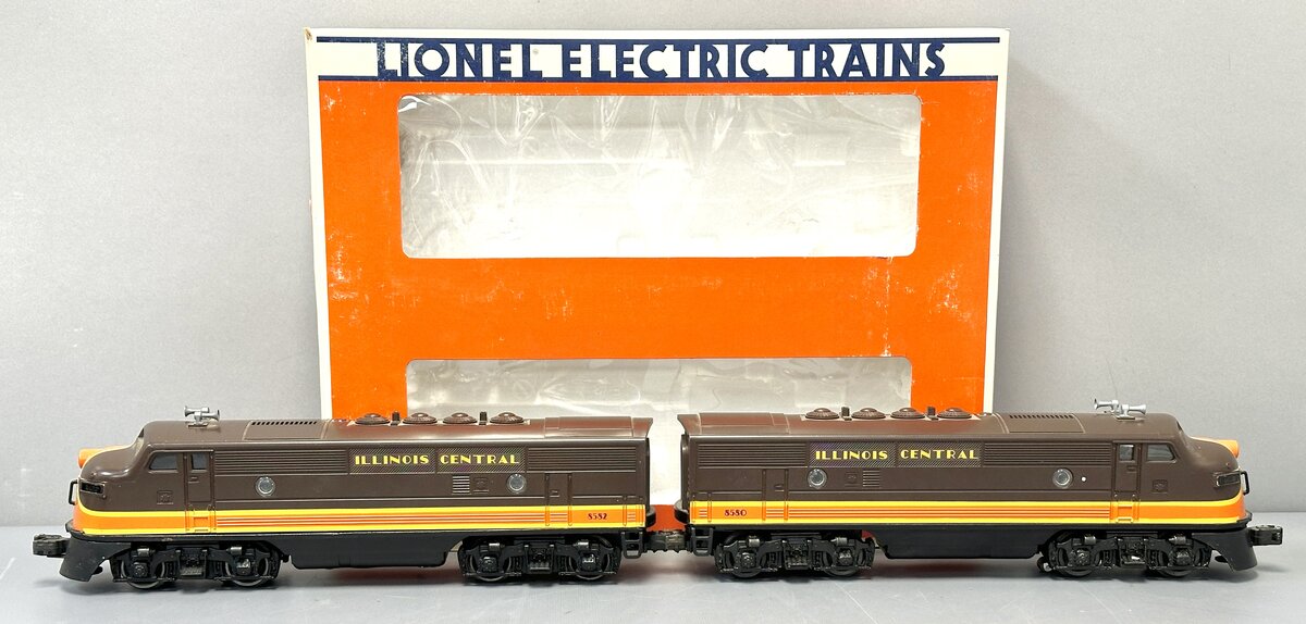 Lionel 6-8580 O Gauge Illinois Central F3 AA Diesel Locomotive Set EX/Box
