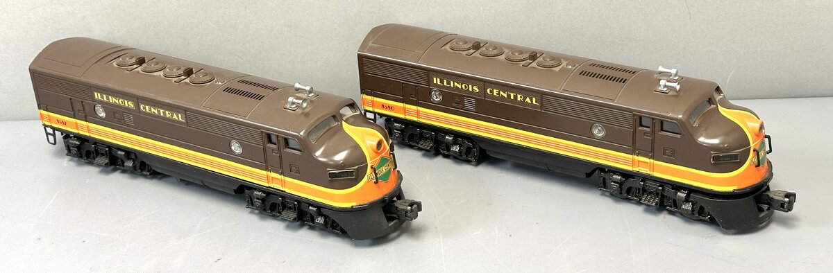 Lionel 6-8580 O Gauge Illinois Central F3 AA Diesel Locomotive Set LN