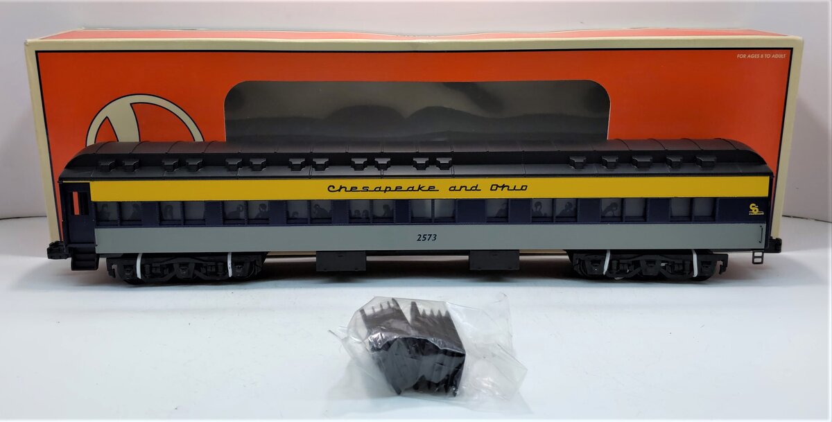 Lionel 6-19090 O Gauge Chesapeake and Ohio Heavyweight Diner Car #2573 LN/Box