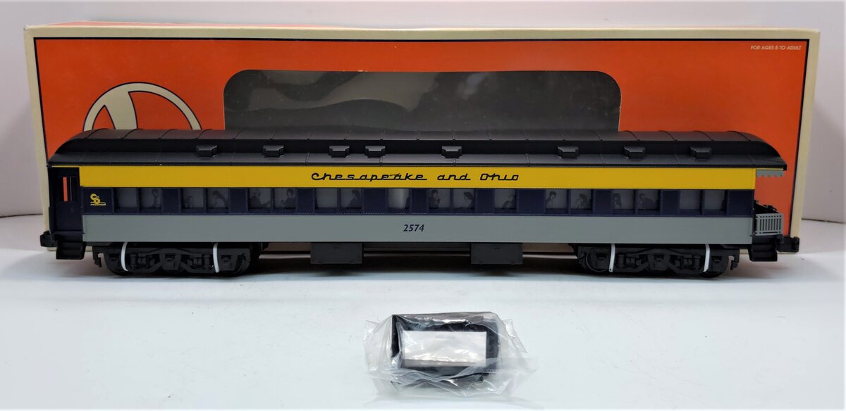 Lionel 6-19091 O Gauge Chesapeake and Ohio Heavyweight Observation Car #2574 LN/Box