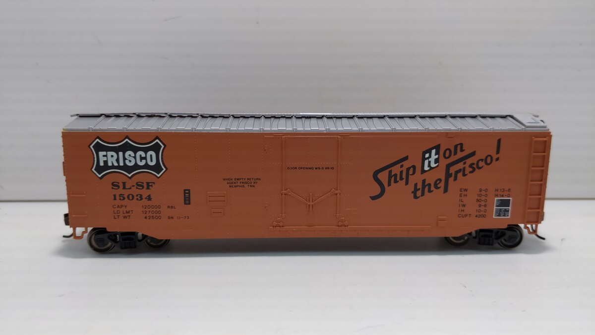 Bachmann 18025 HO Frisco 50' Plug-Door Box Car #15034