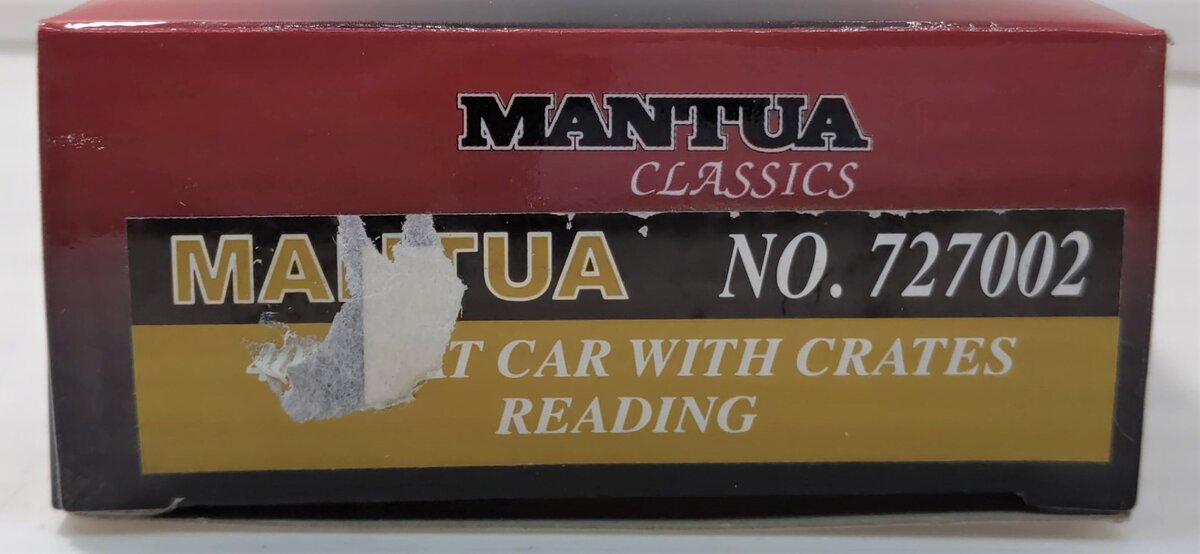 Mantua 727002 HO Scale Reading 40' Flatcar w/Crates #9316