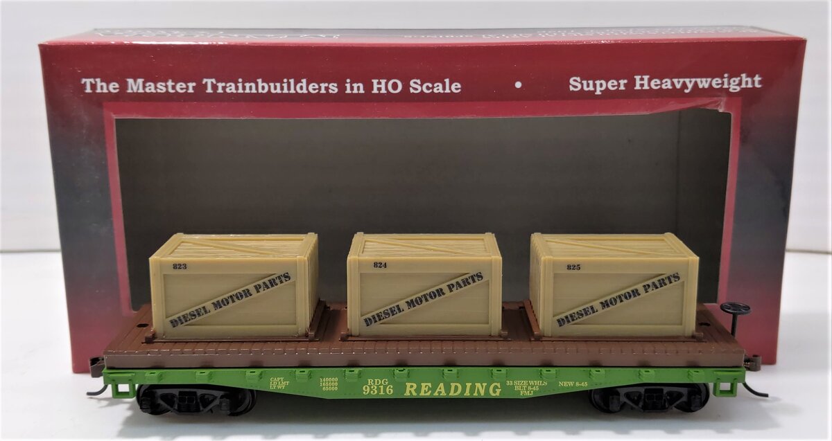 Mantua 727002 HO Scale Reading 40' Flatcar w/Crates #9316