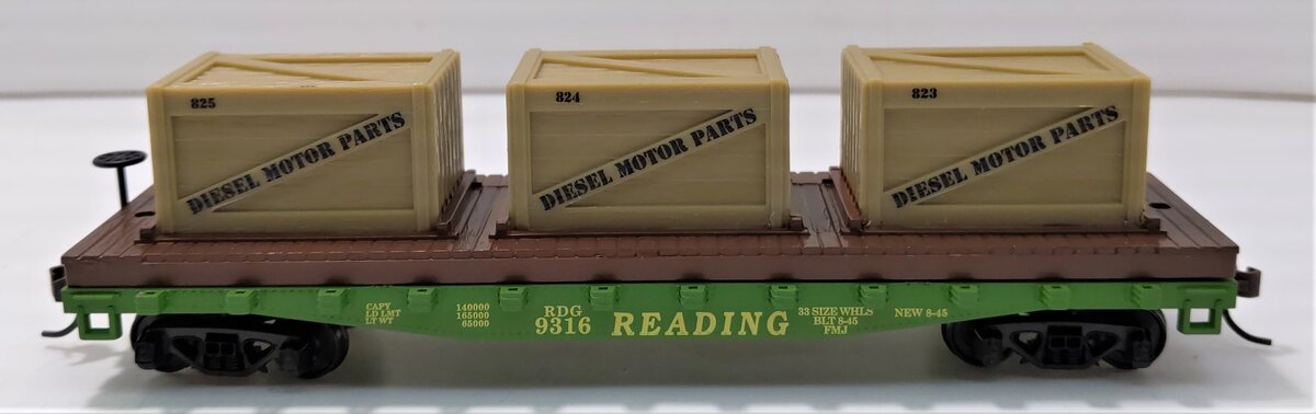 Mantua 727002 HO Scale Reading 40' Flatcar w/Crates #9316