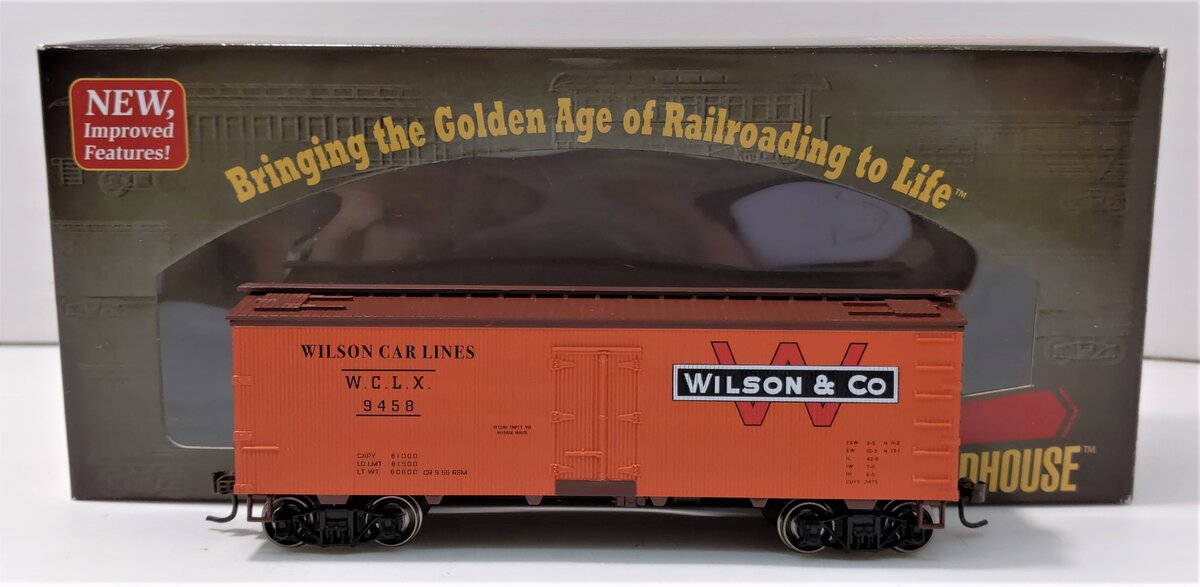 Roundhouse 85506 HO RTR 36' Old Time Reefer, Wilson #9458