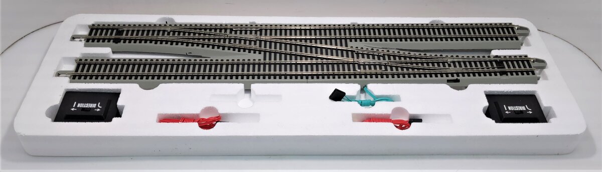 Bachmann 44576 HO #6 E-Z Track RH Remote Crossover Switch Turnout [2] EX