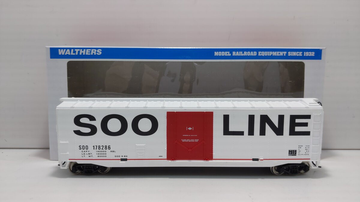 Walthers 931-1671 HO Soo Line 50' Plug-Door Boxcar #178286 - Ready To Run LN/Box