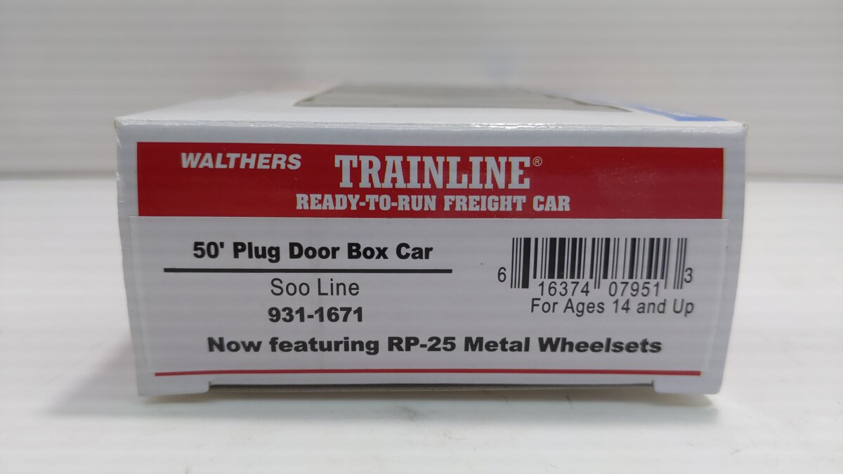 Walthers 931-1671 HO Soo Line 50' Plug-Door Boxcar #178286 - Ready To Run LN/Box