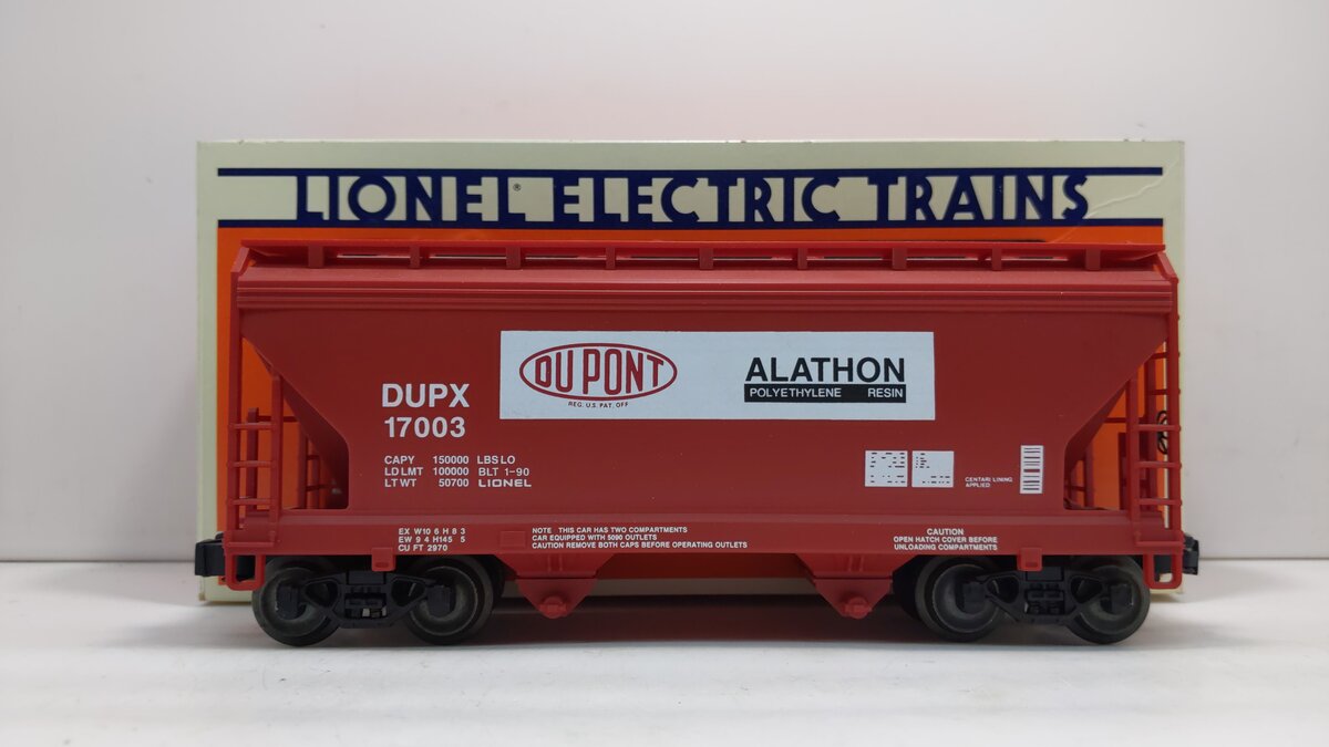 Lionel 6-17003 O Gauge DuPont Center Flow 2-Bay Hopper #17003 LN/Box