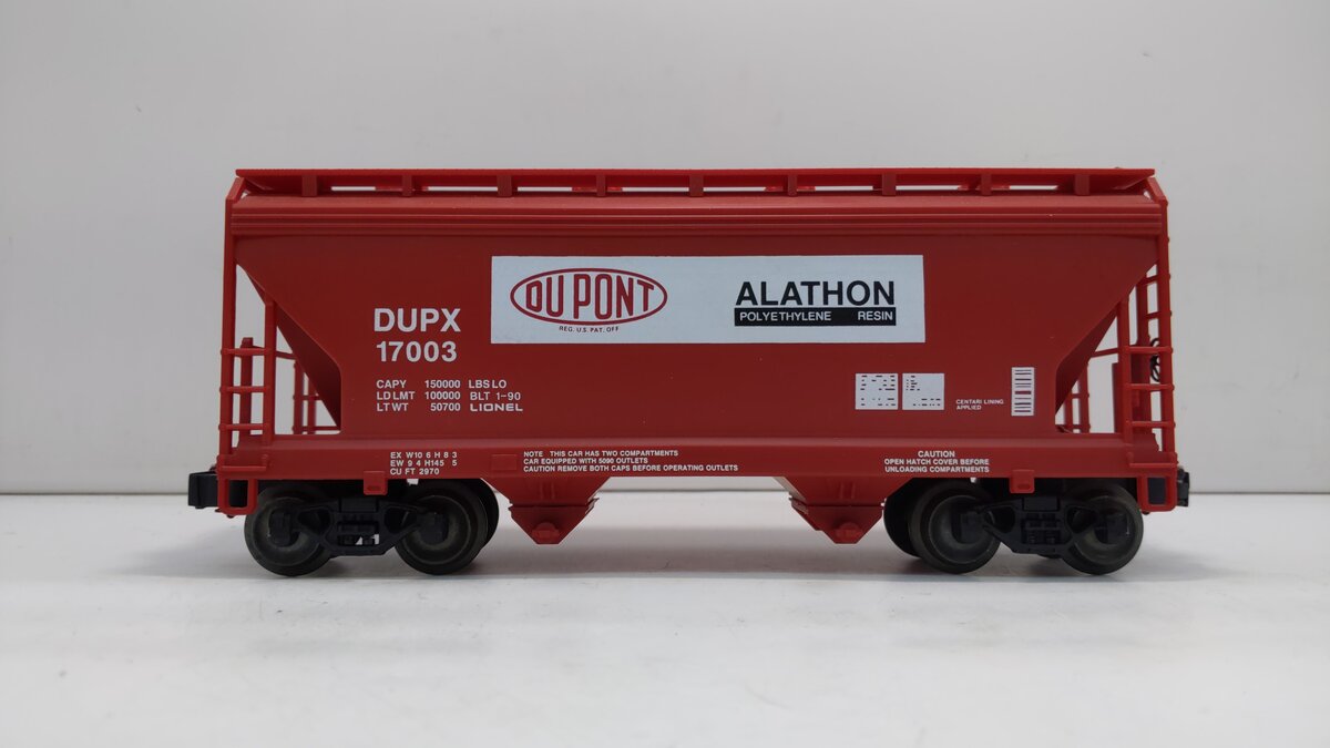 Lionel 6-17003 O Gauge DuPont Center Flow 2-Bay Hopper #17003 LN/Box