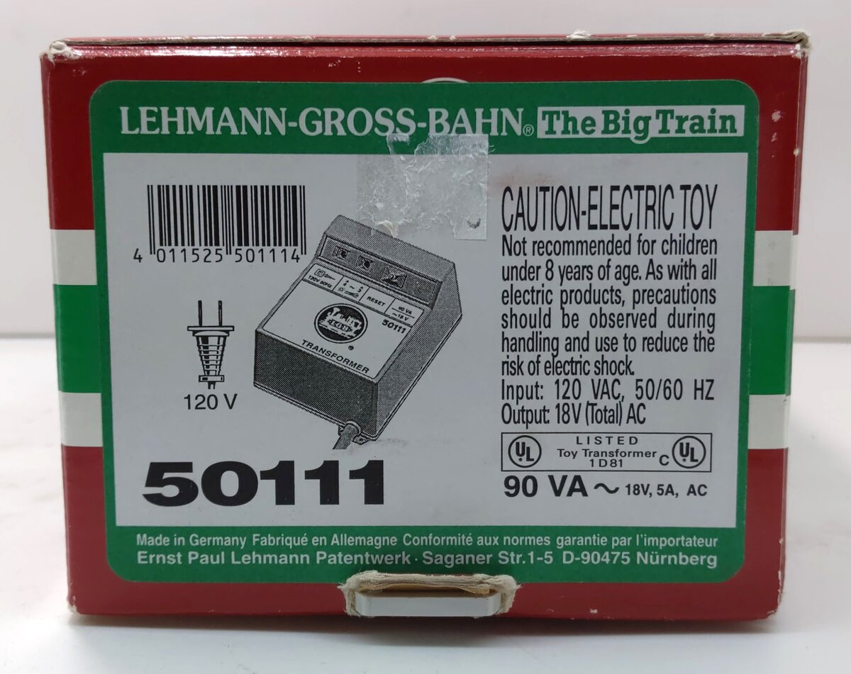 LGB 50111 High Power Output 6 Amp 120 Volt AC Transformer LN/Box