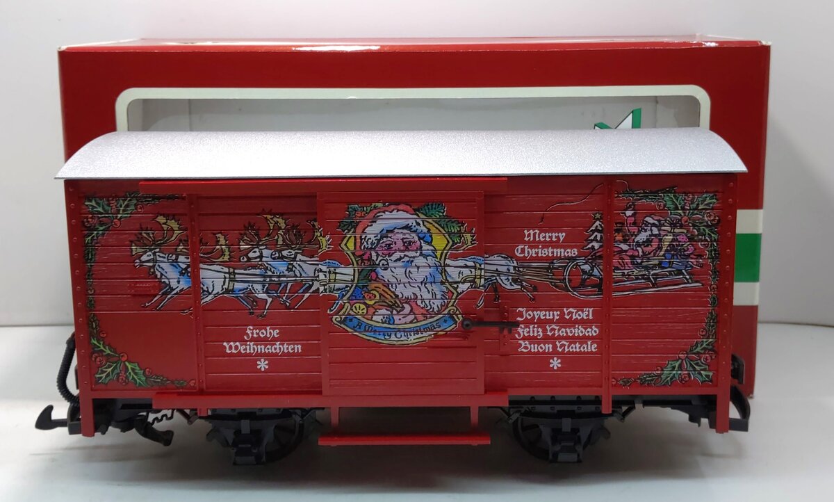 LGB 43352 G Scale Merry Christmas Sound Boxcar LN/Box