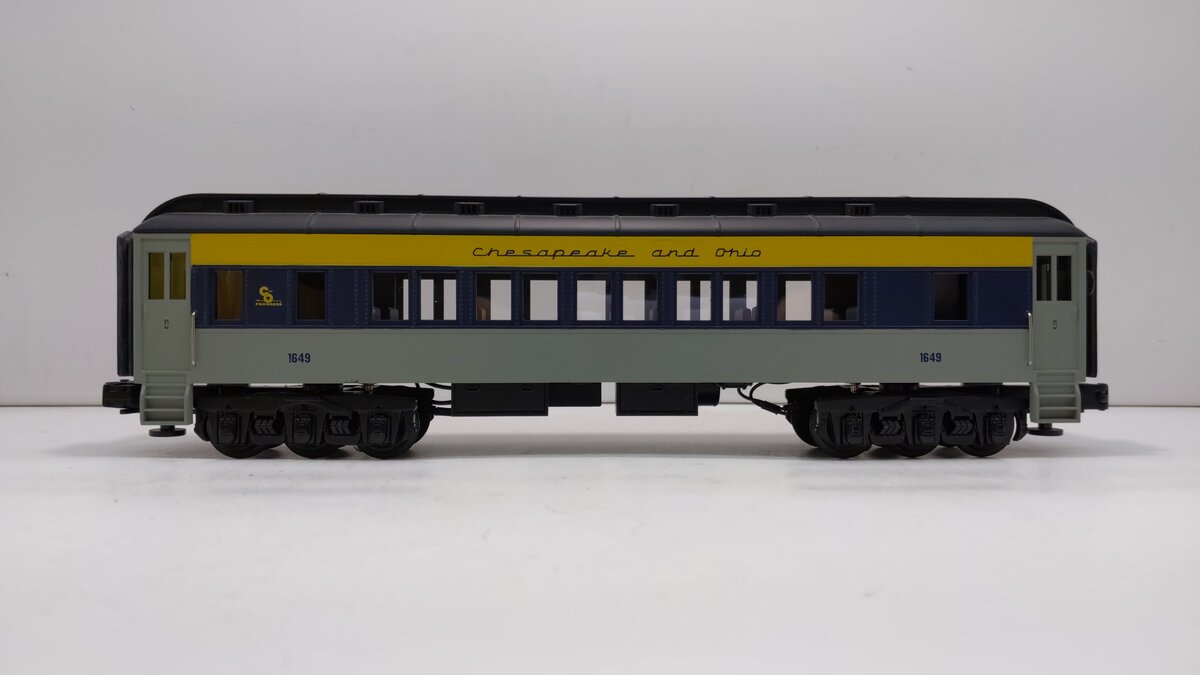 MTH 30-6248-3 O Gauge Chesapeake & Ohio Madison Coach Passenger Car #1649 LN/Box