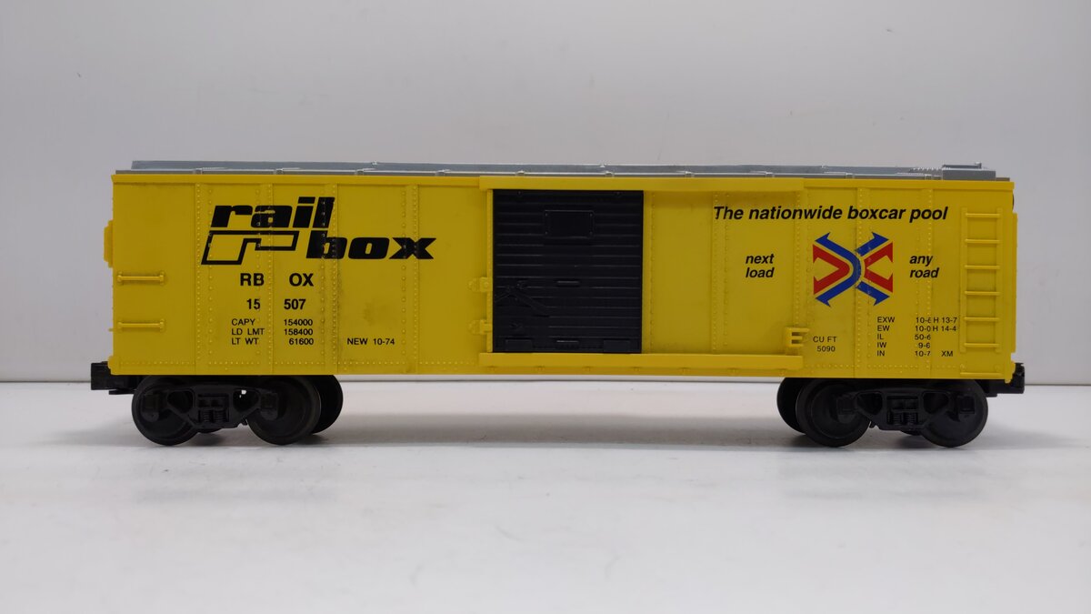 MTH 30-7409-0 O Gauge Railbox Semi-Scale Boxcar #15507 LN/Box