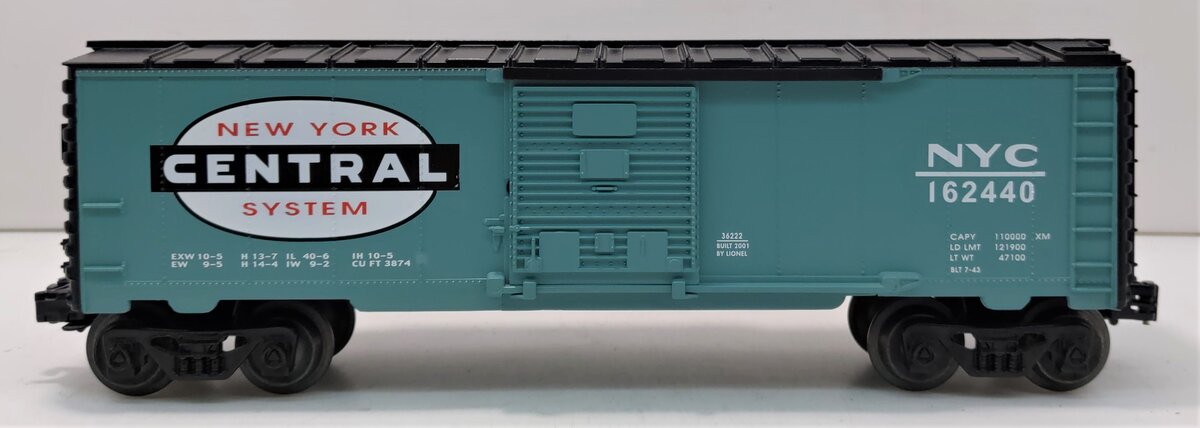 Lionel 6-36222 O Gauge New York Central Boxcar #162440 EX