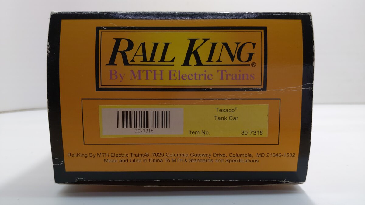 MTH 30-7316 O Texaco Single Dome Tank Car #878991 LN/Box