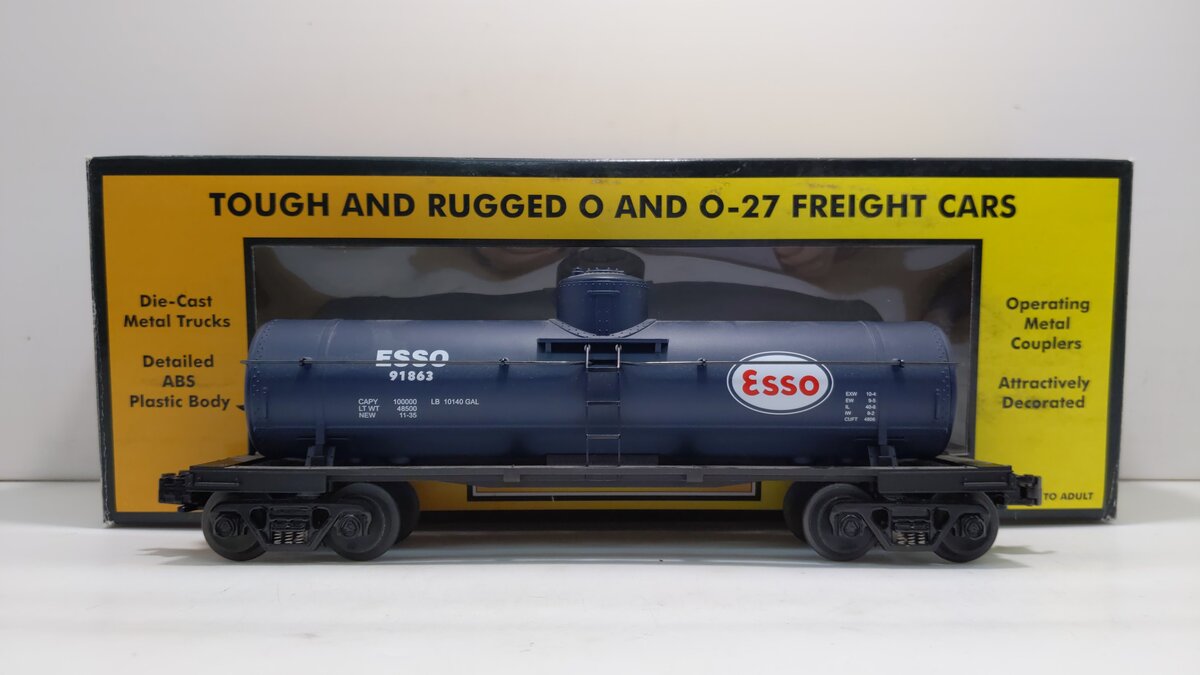 MTH 30-7314 O Gauge ESSO Single Dome Tank Car #91863 NIB