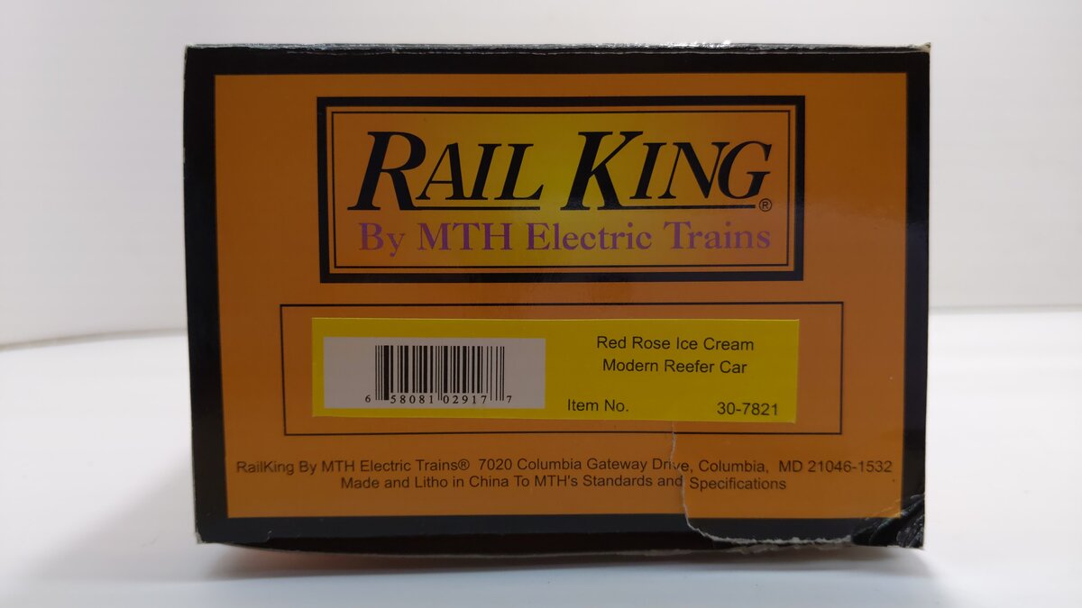 MTH 30-7821 O Gauge Red Rose Ice Cream Modern Reefer #46213 LN/Box