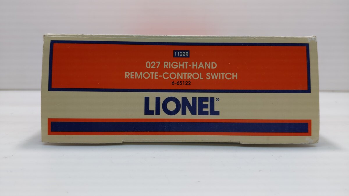 Lionel 6-65122 O 27" Right Hand Remote Control Switch Turnout LN/Box