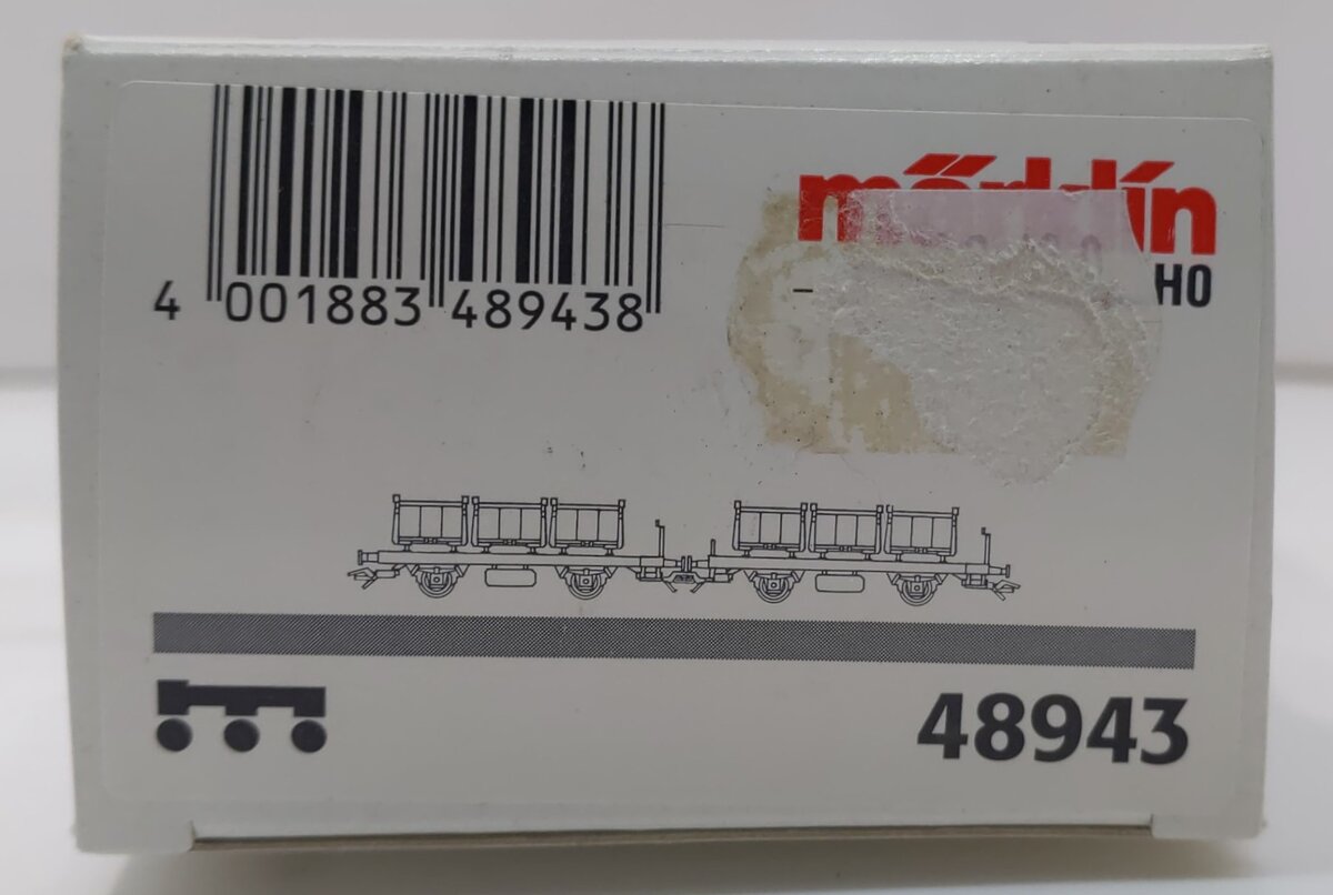 Marklin 48943 HO Scale Flatcars with Vats LN/Box
