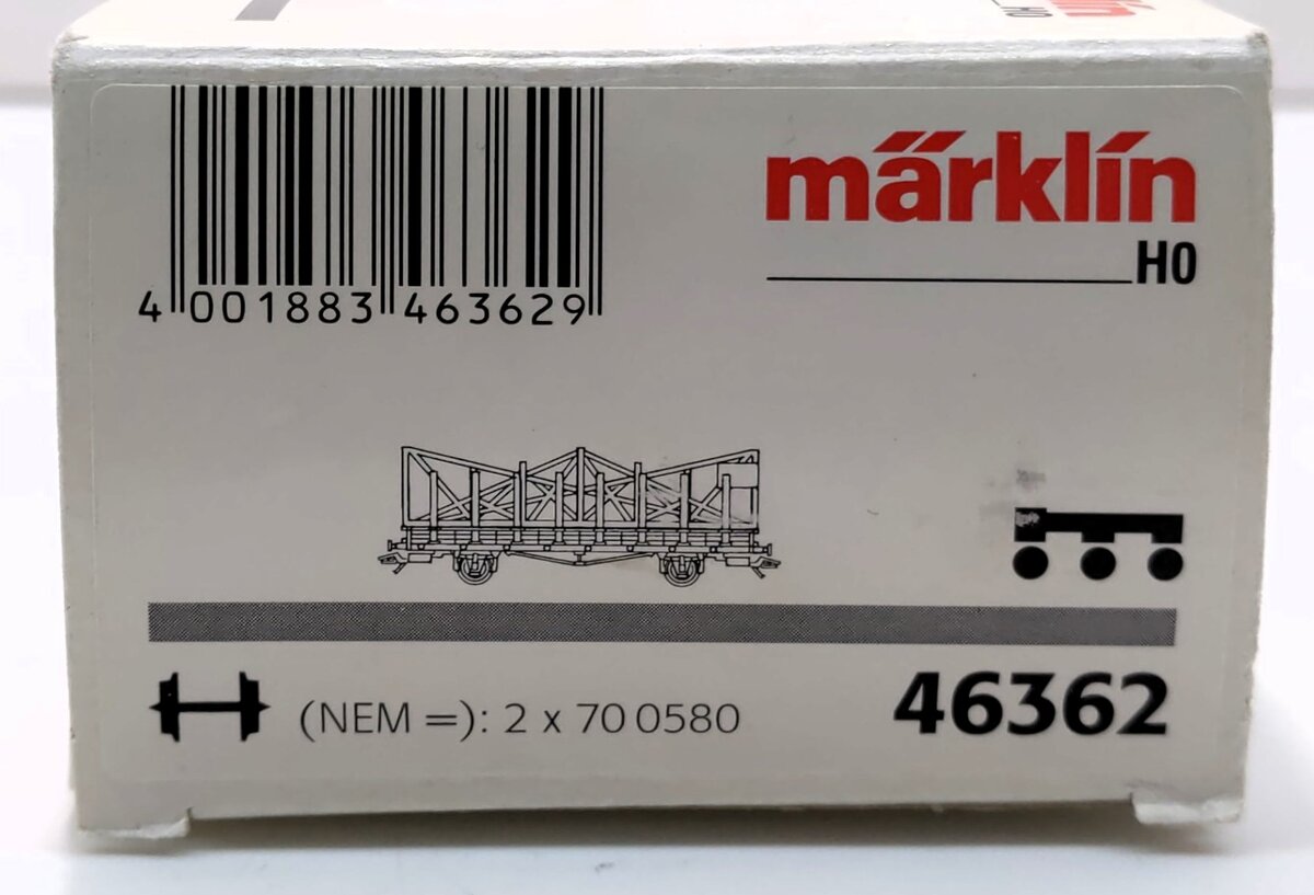 Marklin 46362 HO Scale DB Flat Car w/Building Trusses #401102 R01 EX/Box