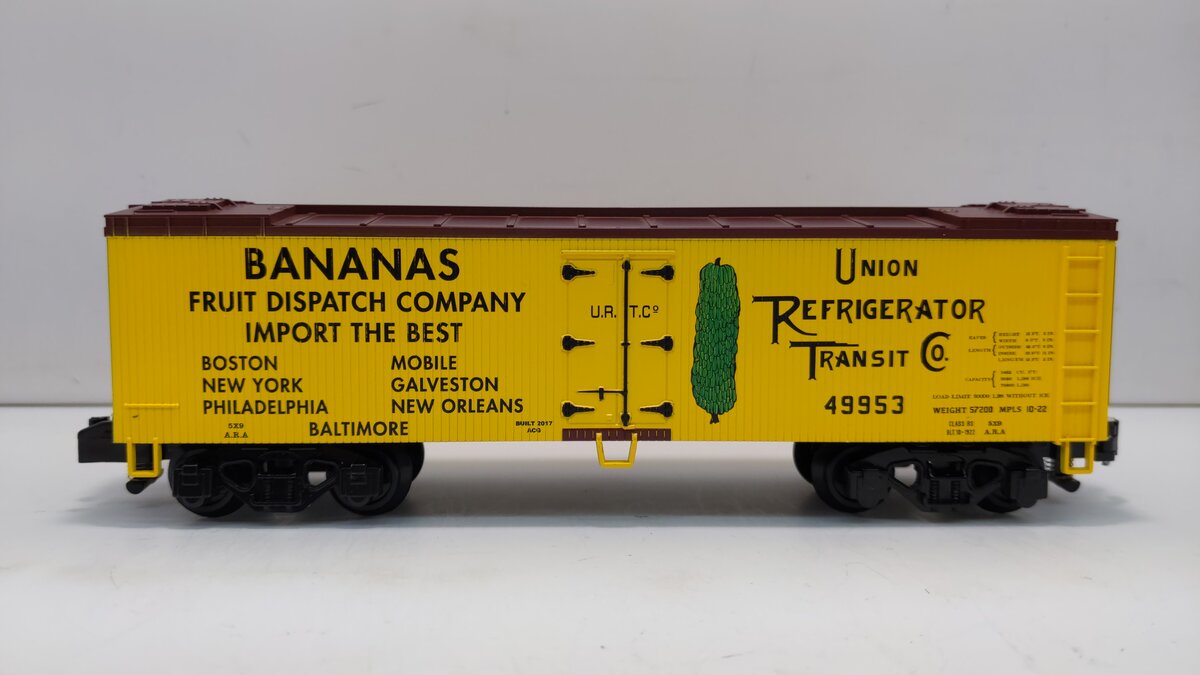 American Flyer 6-49953 Union Refrigerator Bananas Wood Side Reefer NIB