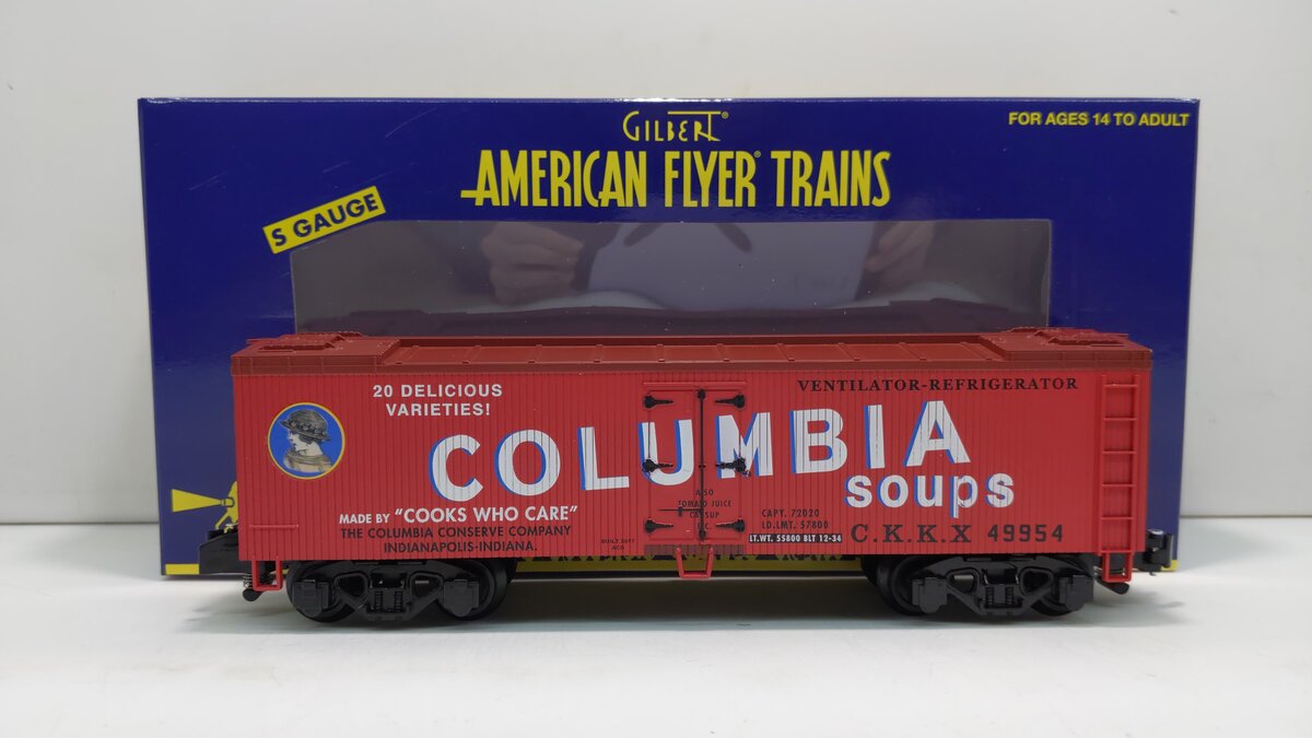 American Flyer 6-49954 S Columbia Soups Wood-Sided Reefer NIB