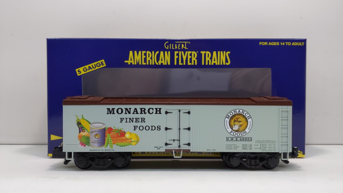 American Flyer 6-49955 S Gauge A/F Monarch Food Reefer LN/Box