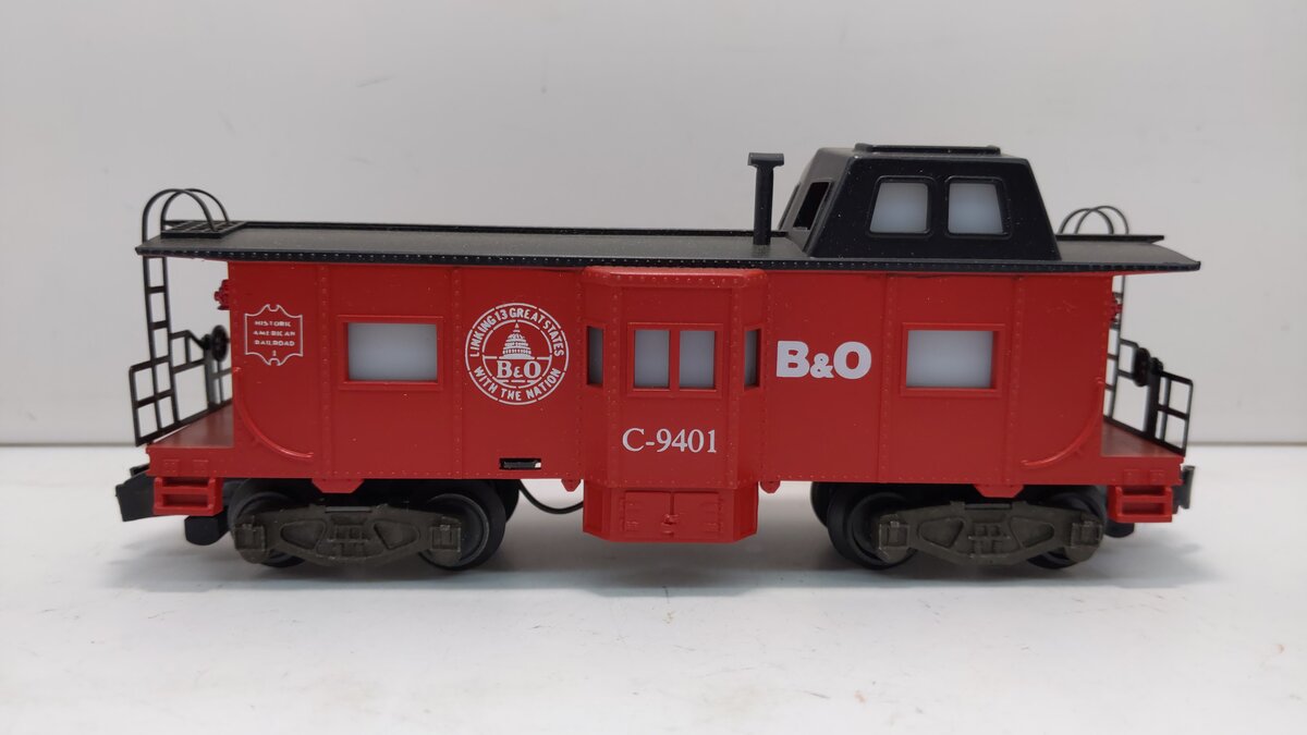 American Flyer 4-9401 S Gauge Baltimore & Ohio Bay Window Illuminated Caboose EX/Box