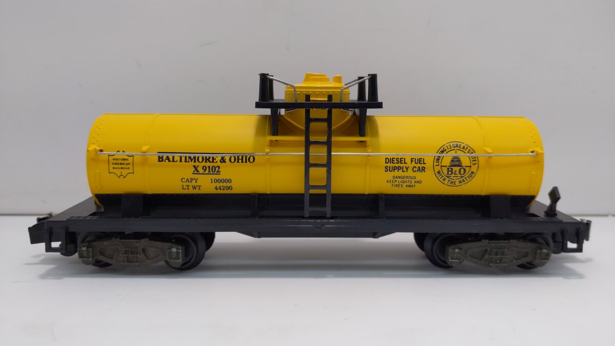 American Flyer 4-9102 S Gauge Baltimore & Ohio Single Dome Tank Car #9102 LN/Box