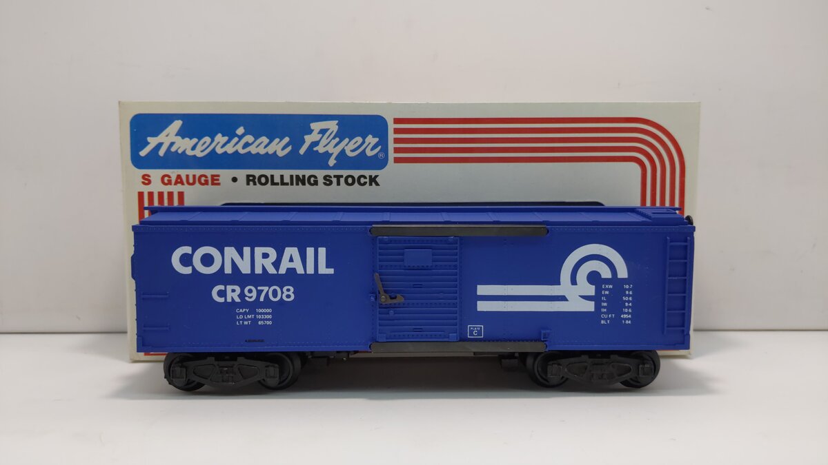 American Flyer 4-9708 S Gauge Conrail Boxcar #9708 LN/Box
