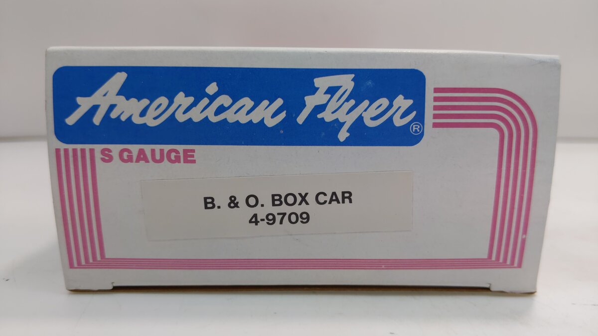 American Flyer 4-9709 S Gauge Baltimore & Ohio Boxcar #9709 LN/Box