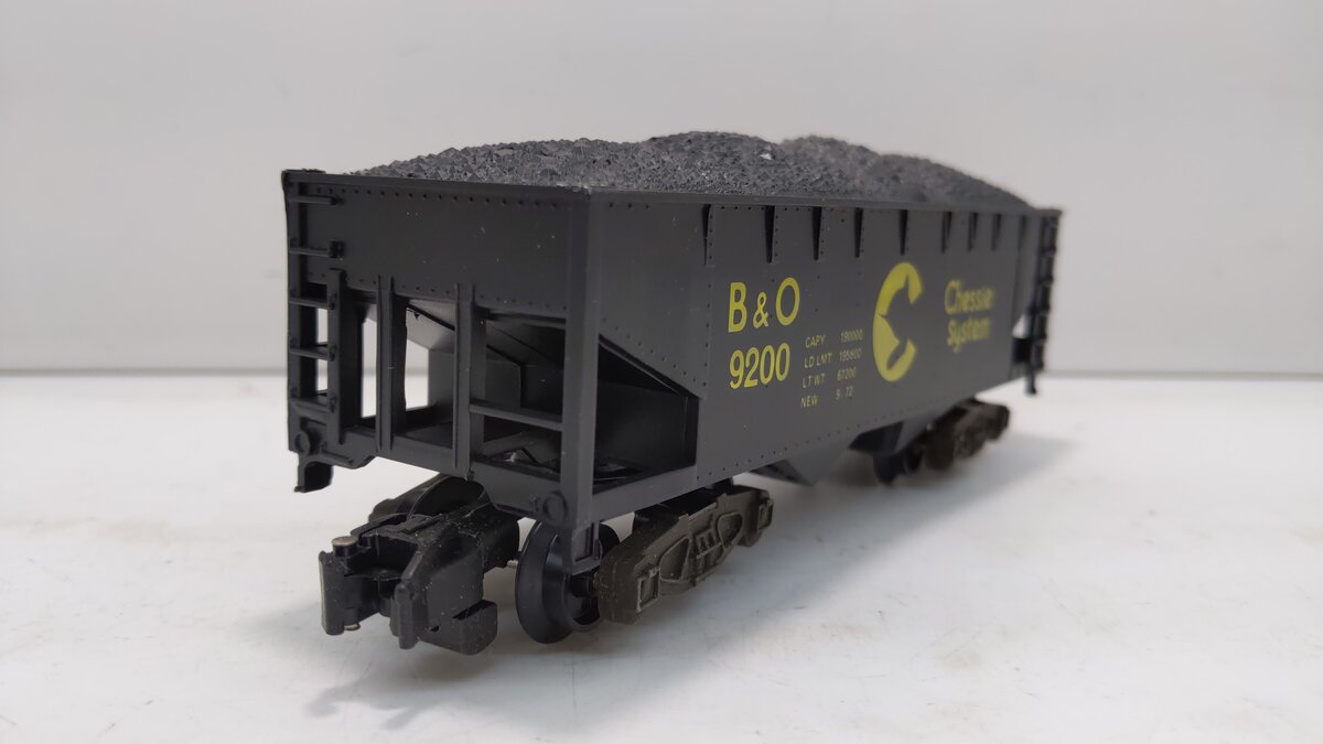 American Flyer 4-9200 S Scale Chessie System/B&O 2-Bay Hopper #9200 w/Coal Load EX/Box