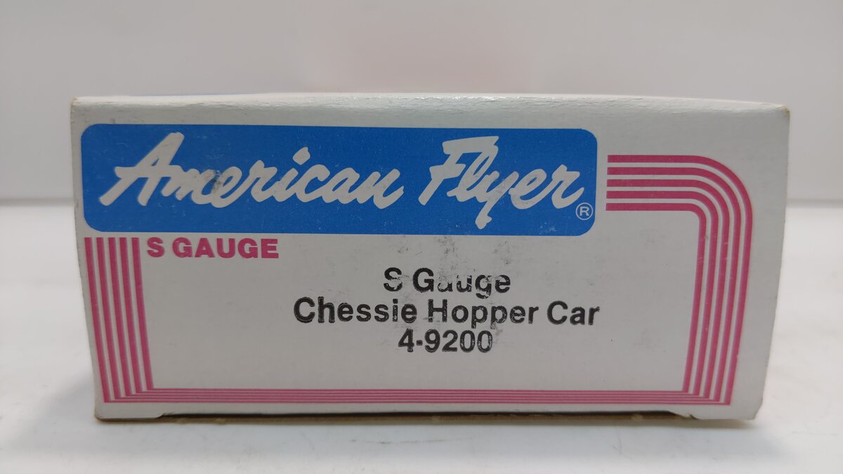 American Flyer 4-9200 S Scale Chessie System/B&O 2-Bay Hopper #9200 w/Coal Load EX/Box