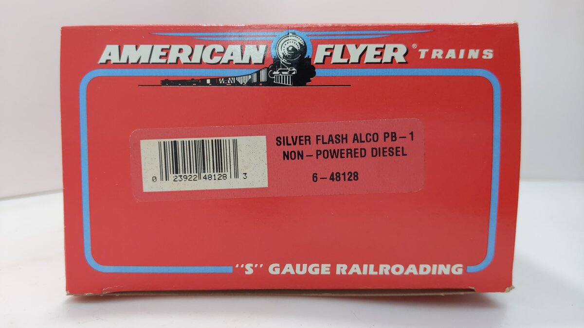 American Flyer 6-48128 S Scale Silver Flash Alco PB-1 Non-Powered Diesel B-Unit LN/Box
