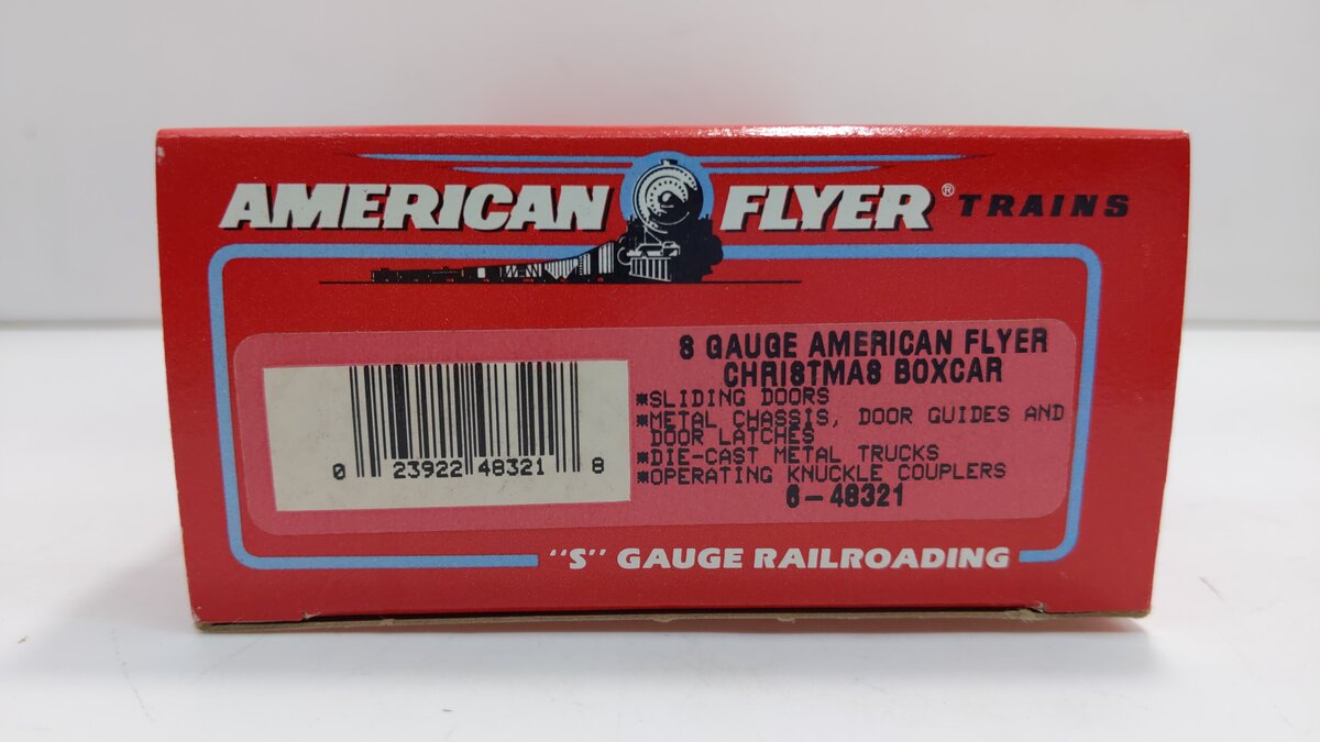 American Flyer 6-48321 S Gauge American Flyer Christmas Boxcar LN/Box