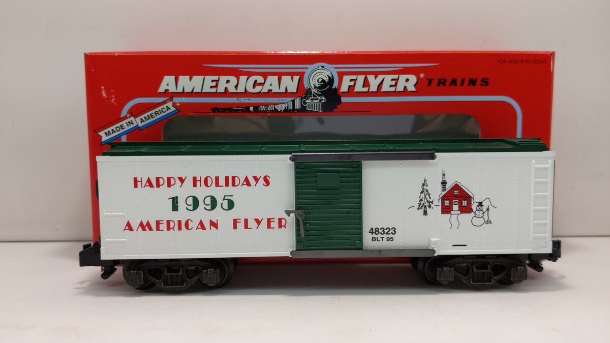 American Flyer 6-48323 S Gauge 1995 American Flyer Christmas Boxcar #48323 LN/Box