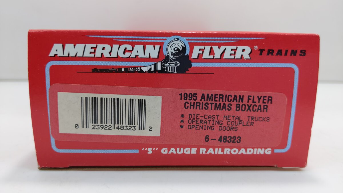 American Flyer 6-48323 S Gauge 1995 American Flyer Christmas Boxcar #48323 LN/Box