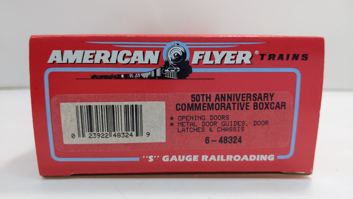 American Flyer 6-48324 S Gauge 50th Anniversary Commemorative Boxcar LN/Box