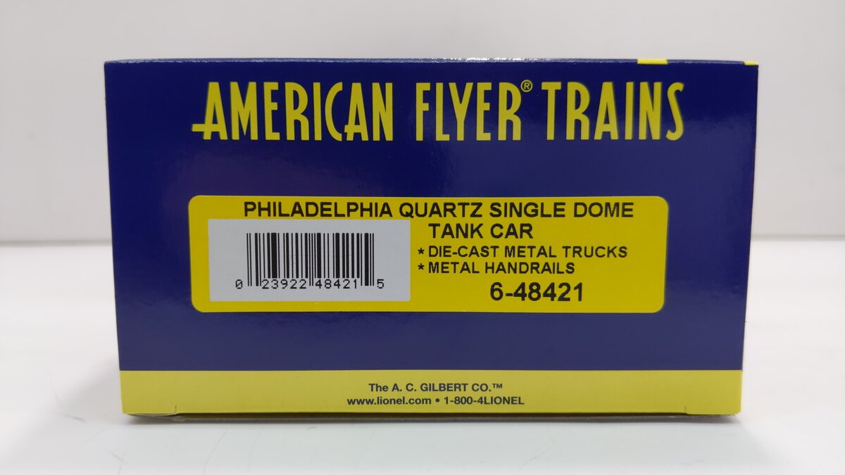 American Flyer 6-48421 S Gauge Philadelphia Quartz Tank Car #807