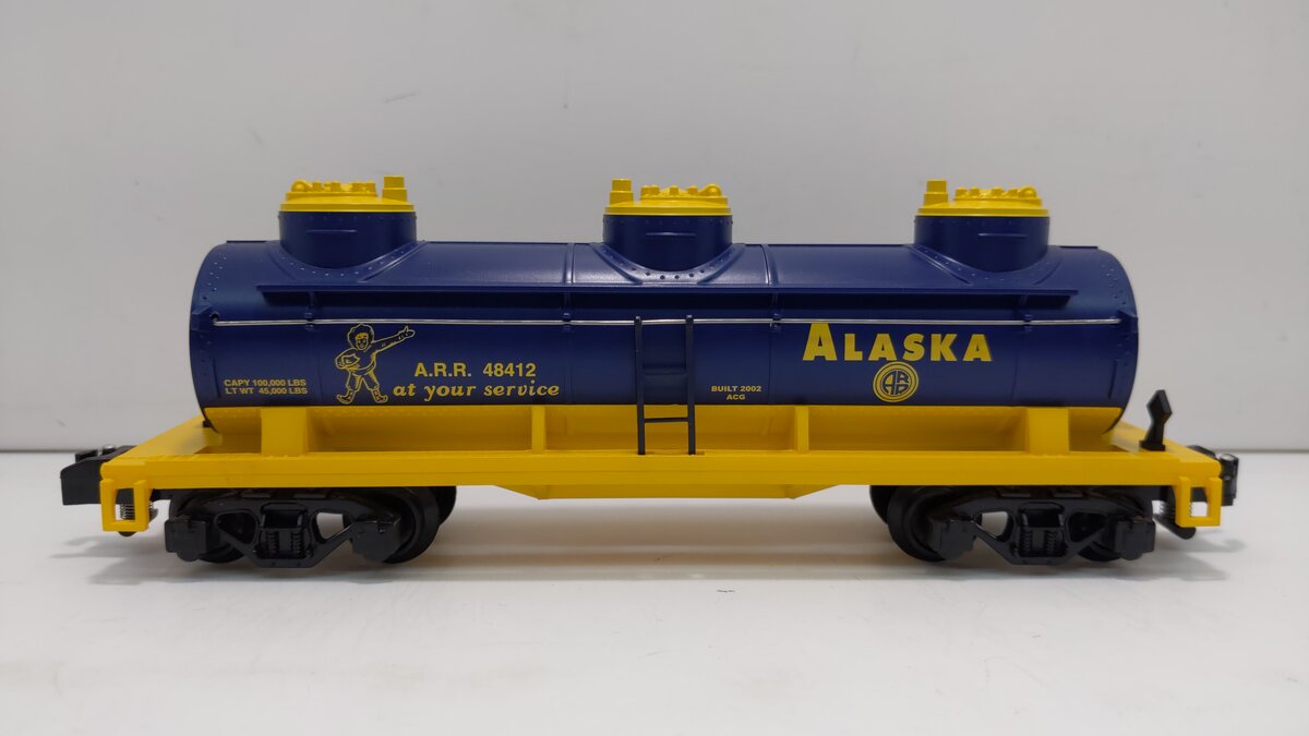 American Flyer 6-48412 S Gauge Alaska 3-Dome Tank Car #48412 NIB