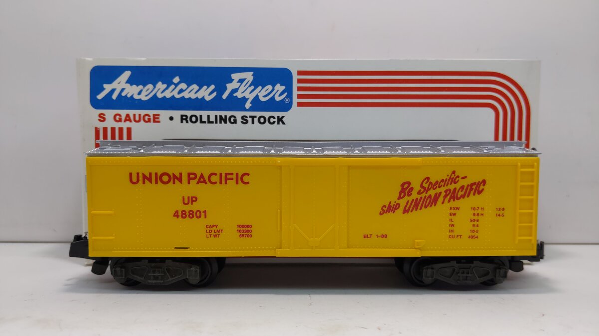 American Flyer 6-48801 S Gauge Union Pacific Refrigerator Car #48801 LN/Box
