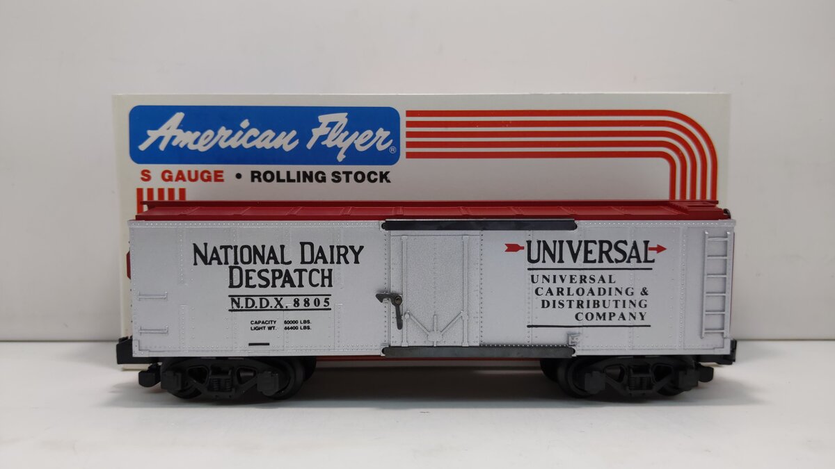 American Flyer 6-48805 S National Dairy Dispatch Insulated Boxcar #8805 LN/Box